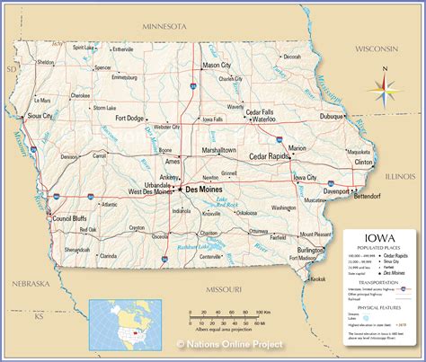 Maps: United States Map Iowa