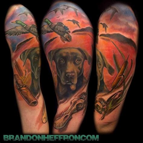 Hunting dog portrait half sleeve | Tattoos, Hunting tattoos, Dog tattoos