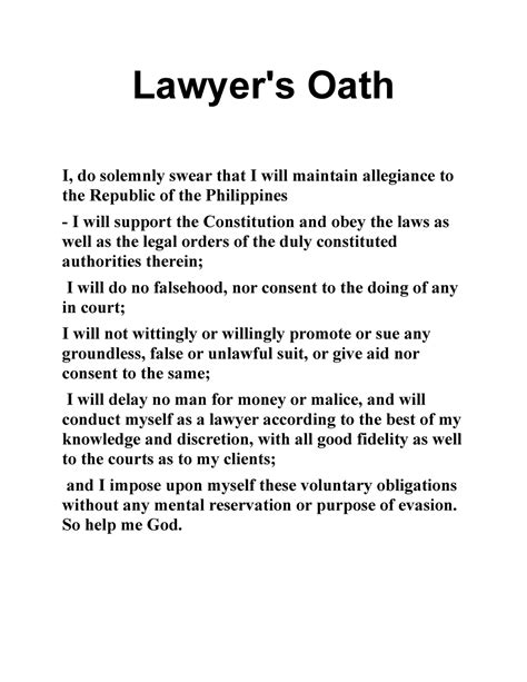 Lawyer Oath - Lawyer's Oath I, do solemnly swear that I will maintain ...