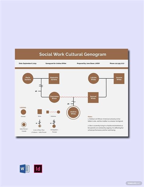 Social Work Cultural Genogram Template in Word, InDesign, Pages - Download | Template.net