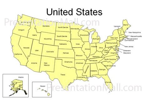 Editable United States PowerPoint Map