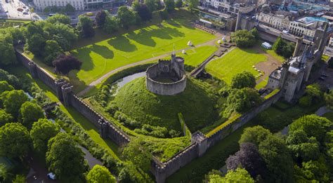 Aerial Filming in Cardiff Castle - Aerial Photography Wales - Aerial Photography Wales