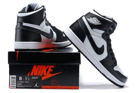 Nike Air Jordan I 1 Retro Basketball Shoes Black White - Febbuy