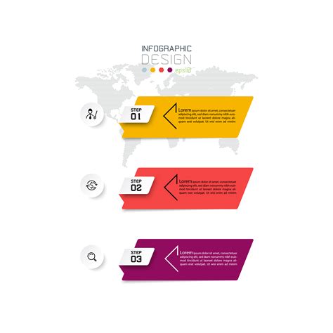 Modern 3-step infographic template design 1308382 Vector Art at Vecteezy