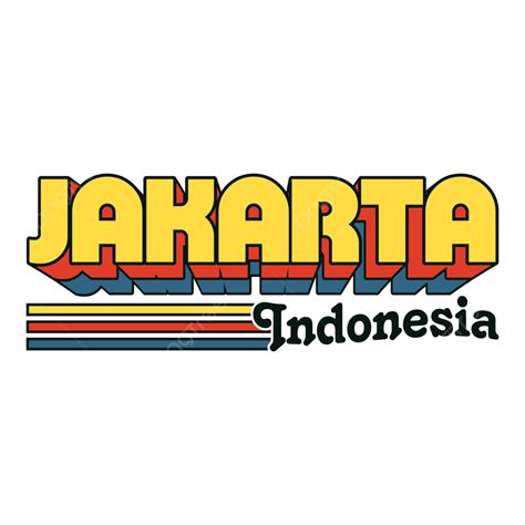 Jakarta Indonesia Retro Lettering, Retro, Sublimation, Svg PNG ...