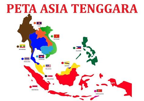 Peta Asia Tenggara (Southeast Asia Map) | Asia map, Peta asia, Southeast asia