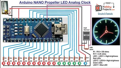 Arduino NANO Propeller LED Analog Clock - YouTube