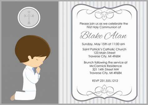 First Communion Greeting Cards Printable Free - Free Templates Printable