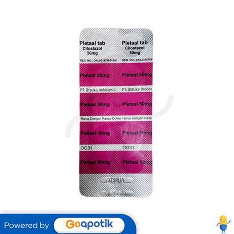 PLETAAL 50 MG TABLET - Kegunaan, Efek Samping, Dosis dan Aturan Pakai