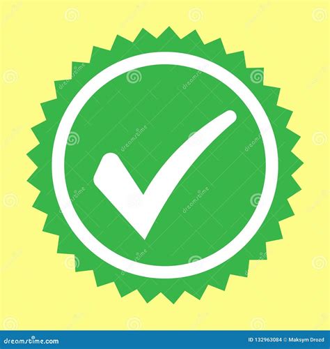 Green Approved Star Sticker Vector Illustration Isolated Stock ...