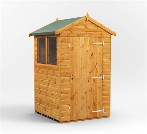 Power Sheds | 4x4 Power Apex Wooden Garden Shed | Size 4 x 4 | Super ...