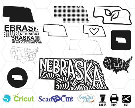 Nebraska State Svg Nebraska Map Svg State Outline Svg - Etsy India