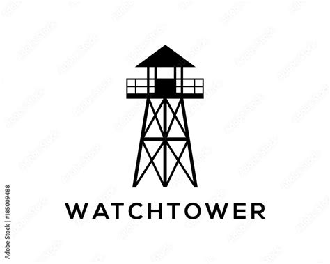 Simple Watchtower on the Beach Company Logo Modern vector de Stock | Adobe Stock