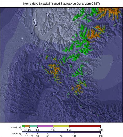 Western Alps Next 3 Days Accumulated Snow