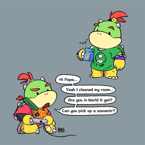 mantareyes: “Casual attire Bowser Jr. and Grill Dad Bowser ” O legal é que ele pelo menos sabe ...