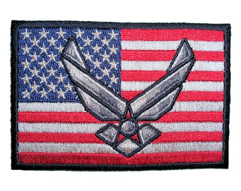 Patriotic American Flag With US Air-force Wings Logo Embroidered Patch – Quality Biker Patches