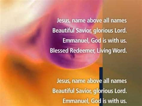 Jesus Name above all names with Lyrics - Visual worship ! - YouTube