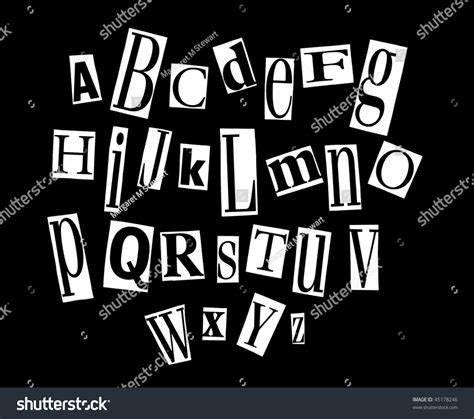 Ransom Letter Alphabet Stock Photo 45178246 : Shutterstock