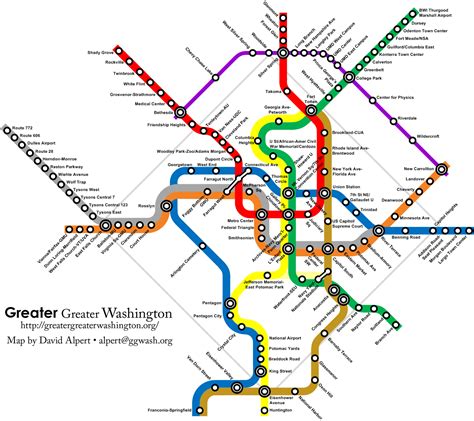 How amazing would this be!!!! - WMATA MetroRail Fantasy Map by David Alpert, 2008 | Random ...