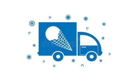 Ice Cream Delivery. Silhouette Stock Vector - Illustration of geometric ...