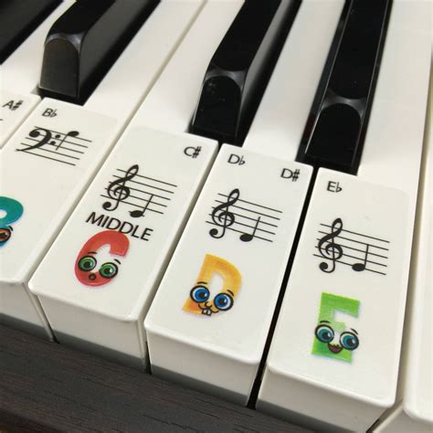 PIANO STICKERS Learn CHILDREN'S Keyboard / Piano | Etsy