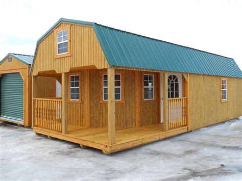 A new model for spring - The Deluxe Lofted Cabin! | Shed builders, Log cabin sheds, Amish sheds