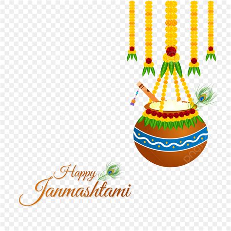 Krishna Janmashtami Vector Hd PNG Images, Indian Hindu Festival Of Krishna Janmashtami ...