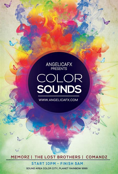 Colorful Flyers Bundle Vol. 1 | Flyer, Festival flyer, Color wars