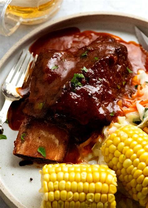 Beef Ribs in BBQ Sauce - slow cooked short ribs! | RecipeTin Eats