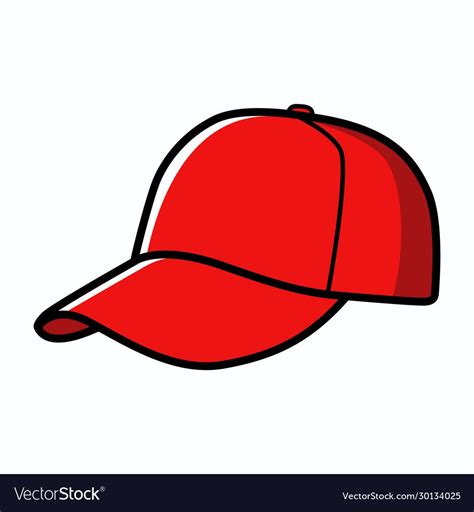 Cartoon vector illustration of baseball cap isolated on white. Download ...