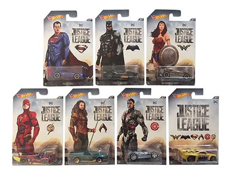 Buy Hot Wheels Justice League 7 Car Set Batman, Flash, Wonder Woman ...