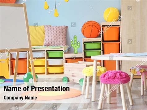 Room in kindergarten PowerPoint Template - Room in kindergarten PowerPoint Background