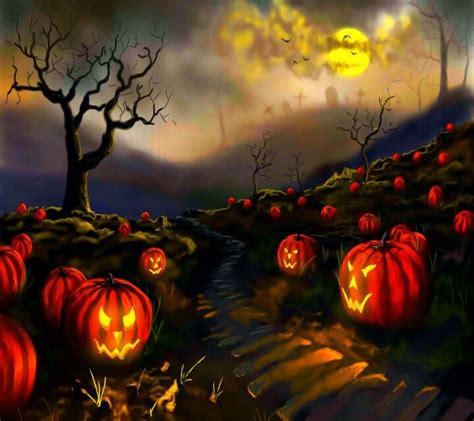 Scary Pumpkin Patch | Halloween wallpaper, Halloween history, Scary ...