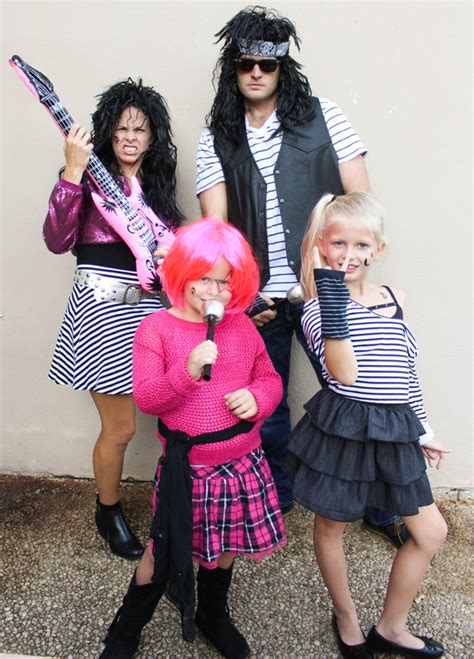 Family Halloween Costume Idea: 80s Rock Band! | Design Improvised