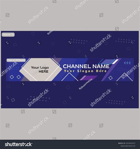 This Channel Art Template Design Can Stock Vector (Royalty Free) 2215631217 | Shutterstock