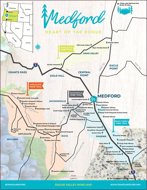 Southern Oregon Wineries Map Map : Resume Examples