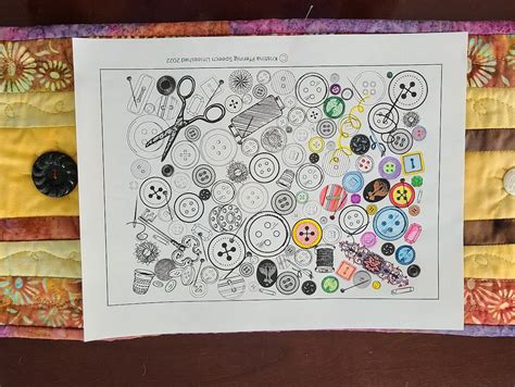 Buttons & Sewing Notions Coloring Page - Etsy