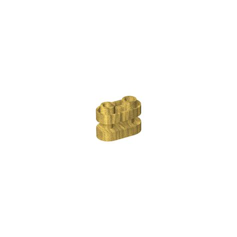 LEGO Pearl Gold Brick 1 x 2 Rounded with open Center (77808) | Brick ...