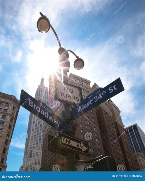 New York, street signs stock photo. Image of wide, success - 11893362