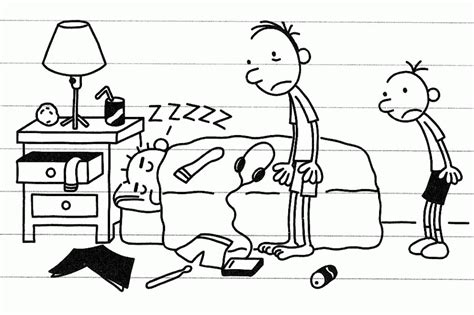 Coloriages Greg Heffley de Diary of a Wimpy Kid - Coloriages gratuits à ...