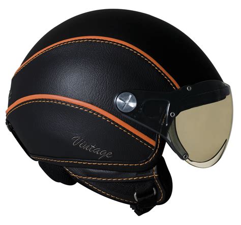 Nexx Vintage X60 Harley Touring Motorcycle Helmet - Black/Orange / X-Large