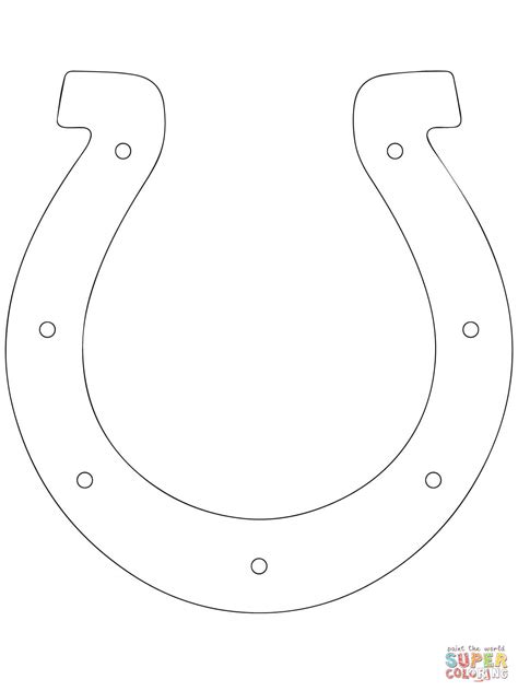 Horseshoe outline coloring page | Free Printable Coloring Pages