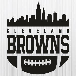 Cleveland Browns Tower Black SVG | Cleveland Browns NFL Logo PNG