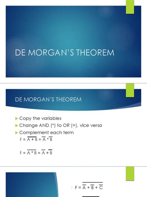 004 de Morgan's Theorem | PDF