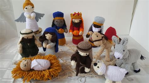 Nativity Hand Made Crochet Set 6 to 8 Tall - Etsy