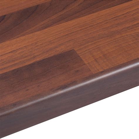 38mm Walnut Butchers Block Wood Effect Round Edge Worktop (L)3600mm (D)600mm | Departments ...