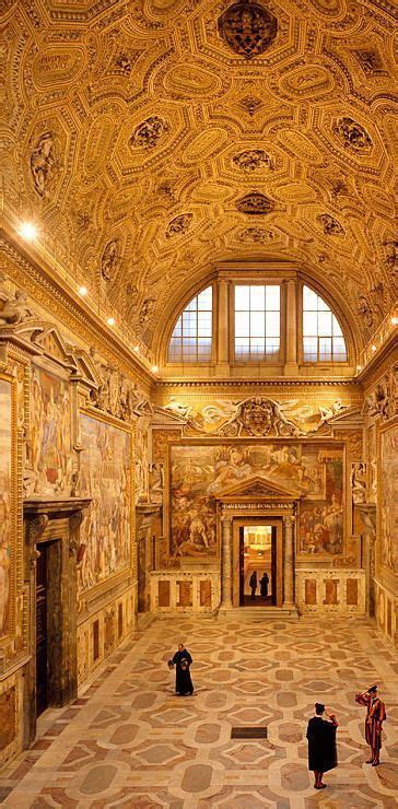 Clementine Hall inside the Apostolic Palace, Vatican City, Rome, Italy ...