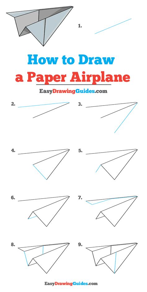 How to Draw a Paper Airplane - Really Easy Drawing Tutorial