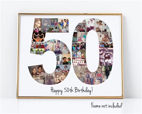 50Th Birthday Photo Collage Template