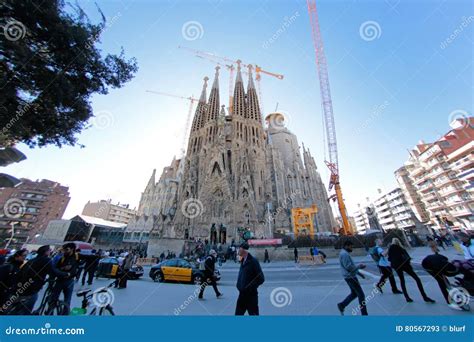 Sagrada Familia Cathedral Construction Works Editorial Stock Photo ...